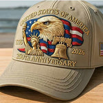 Embroidered American Eagle Head 250 Weeks Old Baseball Cap – Cotton Adjustable Dome Hat for Men & Women