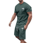 Men’s Short-Sleeve Sports & Leisure Set – Lightweight Summer T-Shirt and Shorts | Comfortable Casual Outfit
