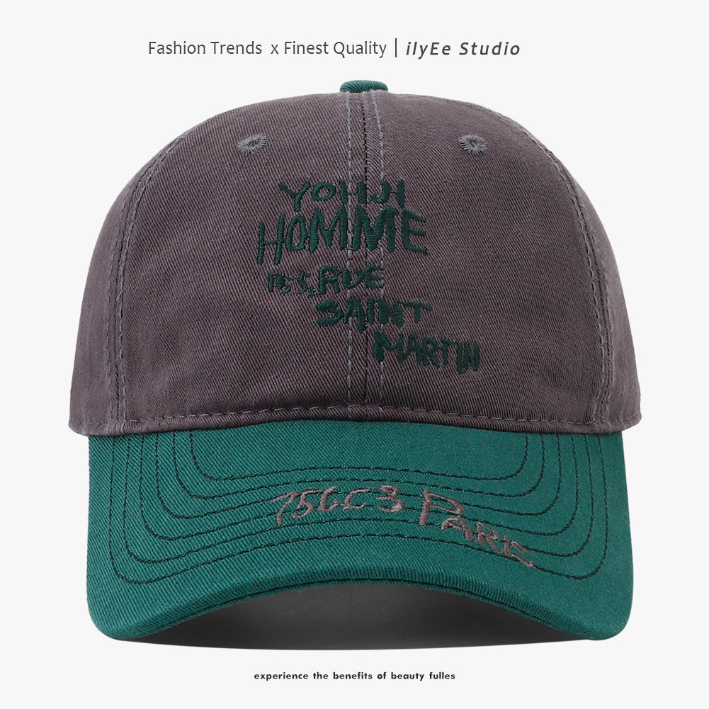 Big Head Circumference Baseball Cap – Fashion Patchwork Cotton Hat for Men | Adjustable Dome Sun Cap