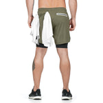 Men’s 2-in-1 Running Shorts – Quick-Dry Double-Layer Gym, Fitness, Jogging & Workout Pants