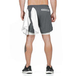 Men’s 2-in-1 Running Shorts – Quick-Dry Double-Layer Gym, Fitness, Jogging & Workout Pants
