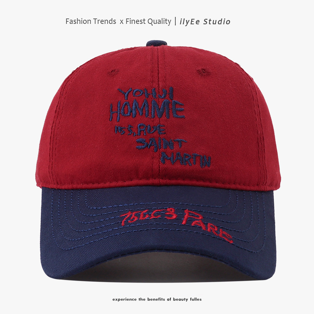 Big Head Circumference Baseball Cap – Fashion Patchwork Cotton Hat for Men | Adjustable Dome Sun Cap