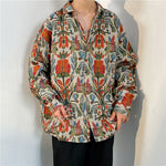 Loose Japanese-Style Retro Ethnic Long Sleeve Shirt – Autumn & Winter Cardigan for Youth Couples