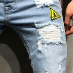 Men’s Casual Fashion Jeans – Retro Pencil Pants, Low Waist Cotton-Polyester Blend