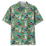 Trendy Cool Vintage Printed Shirt for Men – Slim Fit Short Sleeve Summer Fashion