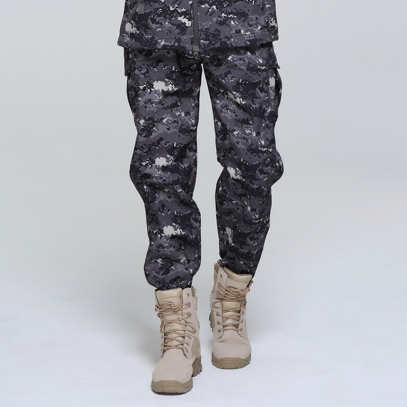 Outdoor Men's Fleece Soft Shell Pants – Waterproof, Windproof & Breathable Hiking Pants