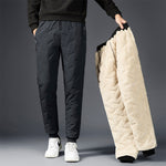 Men’s Padded Cotton Trousers with Cashmere – Warm Winter Pants, Middle Waist, Soft and Comfortable, Sizes L-7XL