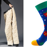 Men’s Padded Cotton Trousers with Cashmere – Warm Winter Pants, Middle Waist, Soft and Comfortable, Sizes L-7XL