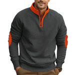 Stand Collar Half Zip Pullover Long Sleeve Coat – Casual Loose Fit Men’s Outerwear