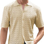 Men’s Summer Hollow Leisure Shirt – Lightweight Short Sleeve Non-Iron Casual Top in Multiple Colors