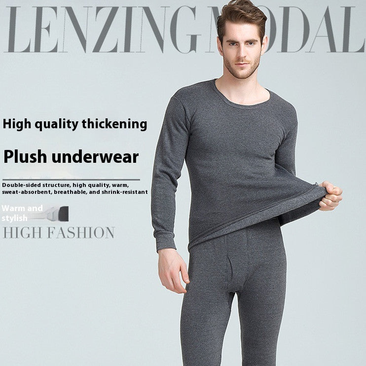 Men’s Thermal Underwear Set – Fleece Lined Thick Long Johns Top & Bottom for Winter Warmth