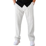 Men’s Sports Casual Trousers – Loose Straight Pants with Drawstring, Comfortable Waffle Fabric for Everyday Wear