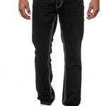 Men’s Straight Jeans with Pockets – Business Casual Daily Streetwear Cotton Trousers