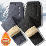 Men’s Winter Sweatpants – Plush Fleece Thermal Pants, Lambswool Lined, Waterproof, Windproof, Warm Casual Trousers