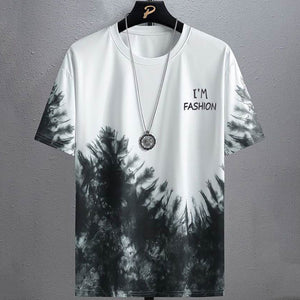 Gradient Casual T-shirt for Men | Half-length Sleeve Summer Top | Korean Style Sportswear