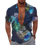 3D Personalized Printing T-Shirt for Men – Summer Loose Lapel Shirt Casual Streetwear Clothing