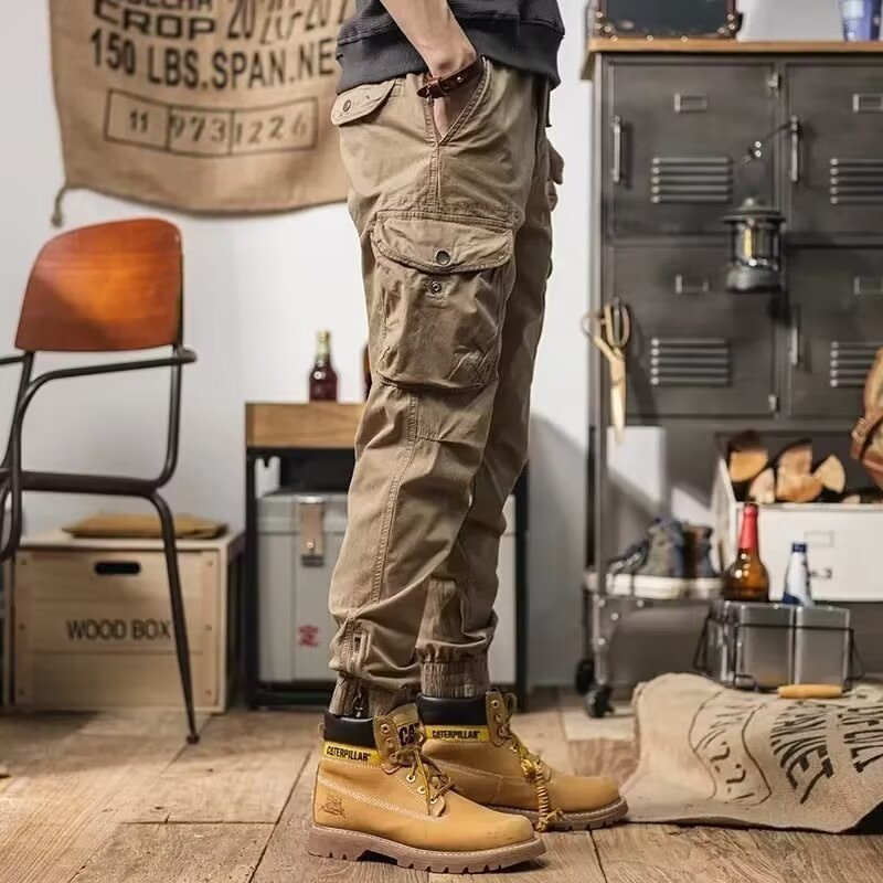 Loose Trendy Casual Jogger Pants for Men – Comfortable Street Style Overalls with Drawstring Waist