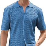 Men’s Summer Hollow Leisure Shirt – Lightweight Short Sleeve Non-Iron Casual Top in Multiple Colors