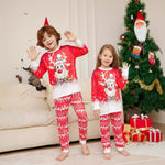 Cartoon Deer Snowflake Family Dress – Cute Random Print Pajamas | European & American Style Parent-Child Outfit