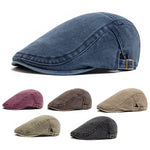 Retro Washed Denim Cowboy Beret – Fashion Casual Baseball Cap | Adjustable Cotton, Sun Protection, Summer Spring Autumn Hat