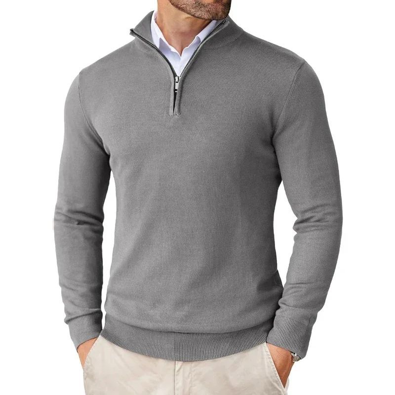Autumn Men’s Zipper Sweater – Ultra-Thin Lightweight Jacket for Casual Street Style