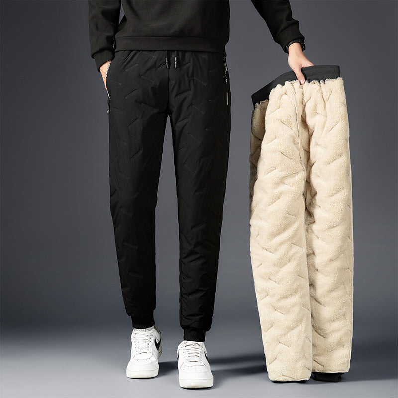 Men’s Padded Cotton Trousers with Cashmere – Warm Winter Pants, Middle Waist, Soft and Comfortable, Sizes L-7XL