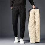 Men’s Padded Cotton Trousers with Cashmere – Warm Winter Pants, Middle Waist, Soft and Comfortable, Sizes L-7XL