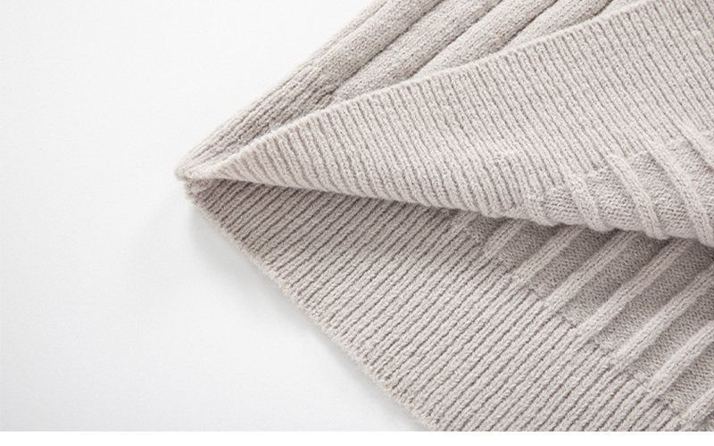 Men’s Half-Turtleneck Zip-Up Sweater – Slim Fit Long Sleeve Pullover Winter Fashion Top