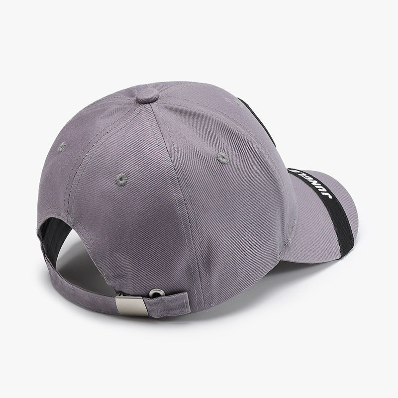 Hard Top Letter Embroidery Baseball Cap – Cotton Adjustable American Style Hat for Men & Women | Breathable Sun Cap