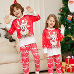Cartoon Deer Snowflake Family Dress – Cute Random Print Pajamas | European & American Style Parent-Child Outfit