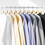 Men’s Early Autumn Western Style Base Shirt – Solid Color Cotton Long Sleeve Casual Top