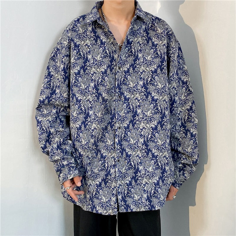 Loose Japanese-Style Retro Ethnic Long Sleeve Shirt – Autumn & Winter Cardigan for Youth Couples