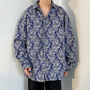 Loose Japanese-Style Retro Ethnic Long Sleeve Shirt – Autumn & Winter Cardigan for Youth Couples