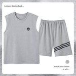 Men’s Cotton Sleeveless Pajamas – Sweat-Absorbent, Breathable Pullover | Casual Summer Homewear