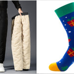 Men’s Padded Cotton Trousers with Cashmere – Warm Winter Pants, Middle Waist, Soft and Comfortable, Sizes L-7XL