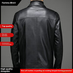 Thin Fleece-Lined Soft Leather Jacket for Dad – Warm, Stylish, and Comfortable Outerwear