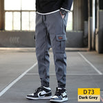 Men's Loose Multi-pocket Work Pants – Solid Color Wear-resistant Ankle Banded Trousers