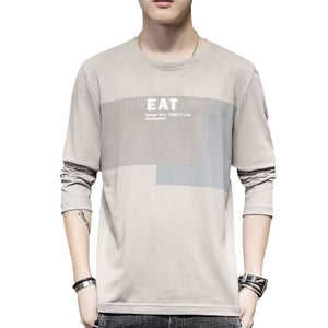 Men’s Long Sleeve Loose T-Shirt – Autumn Harajuku Style Letter Print Top for Casual Wear