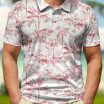 Men’s Printed Breathable Polo Shirt – Stylish Zipper Design Streetwear Top for All Seasons