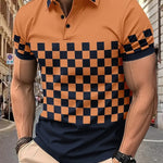 Men’s Printed Breathable Polo Shirt – Stylish Zipper Design Streetwear Top for All Seasons
