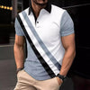 Men’s Printed Breathable Polo Shirt – Stylish Zipper Design Streetwear Top for All Seasons