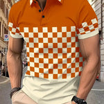 Men’s Printed Breathable Polo Shirt – Stylish Zipper Design Streetwear Top for All Seasons