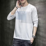 Men’s Long Sleeve Loose T-Shirt – Autumn Harajuku Style Letter Print Top for Casual Wear