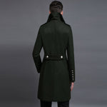 Double-row Retro Woolen Coat Man | Classic Loose Fit Double-Breasted Overcoat | Stylish Flax Blend