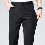 Men's Casual Business Trousers – Loose Fit Stretch Dress Pants for Daily & Office Wear