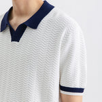 Men’s Ice Silk Polo Shirt | High-End Short Sleeve Striped T-shirt for Cool Summer Comfort
