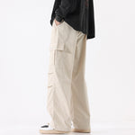 Couple American Retro High Street Pleated Straight Cargo Pants – Trendy Teen Fashion Trousers
