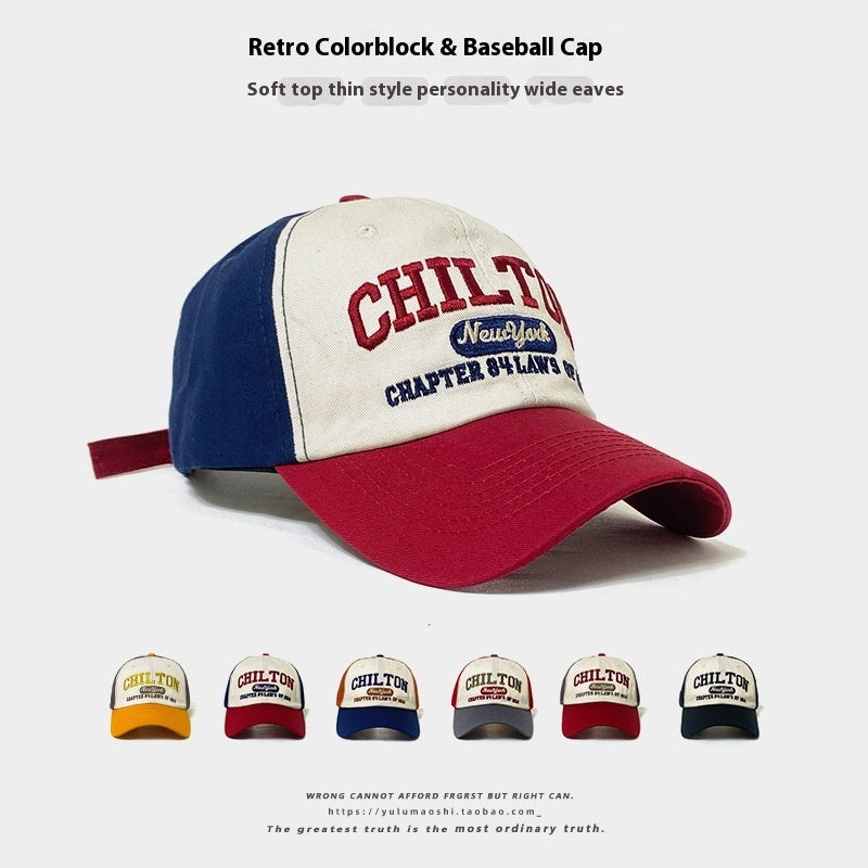 Retro Color Matching Baseball Cap – Adjustable Summer Sun Hat for Baby Boys & Girls | Breathable Dome Hat
