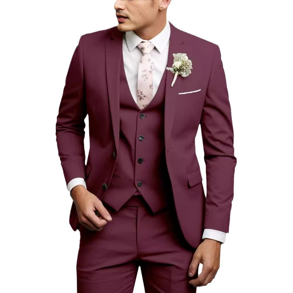 Men’s Two-Button Casual Suit Set – Slim Fit Cotton Blend Light Business Outfit for Autumn | Stylish Daily Wear