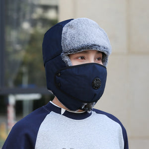 Men’s Ushanka Hat – Windproof Earflap Winter Hat | Warm, Protective, Outdoor Polyester Cap